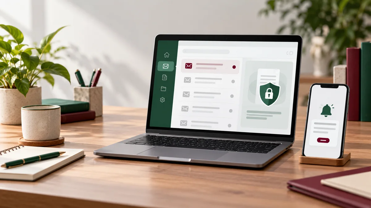 Buzón Tributario seguro en una computadora y un celular