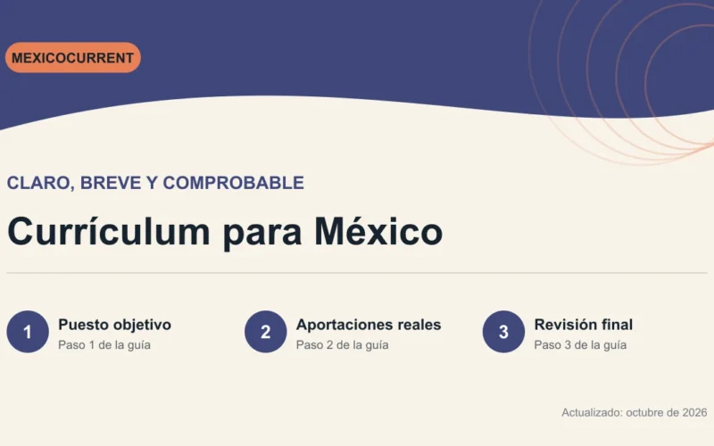 Estructura de un currículum claro para buscar trabajo en México