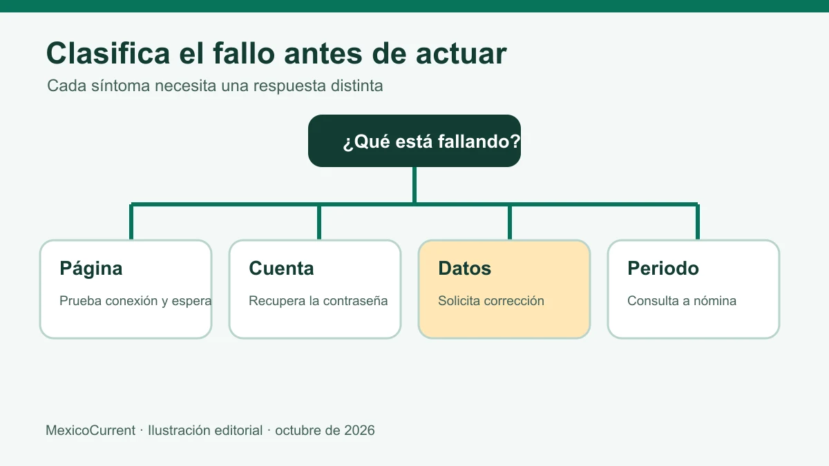 Árbol de decisiones para resolver errores del Tarjetón IMSS