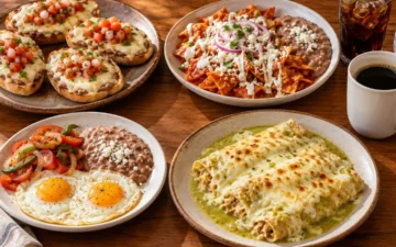 Molletes, chilaquiles y enchiladas como opciones del menú de Vips