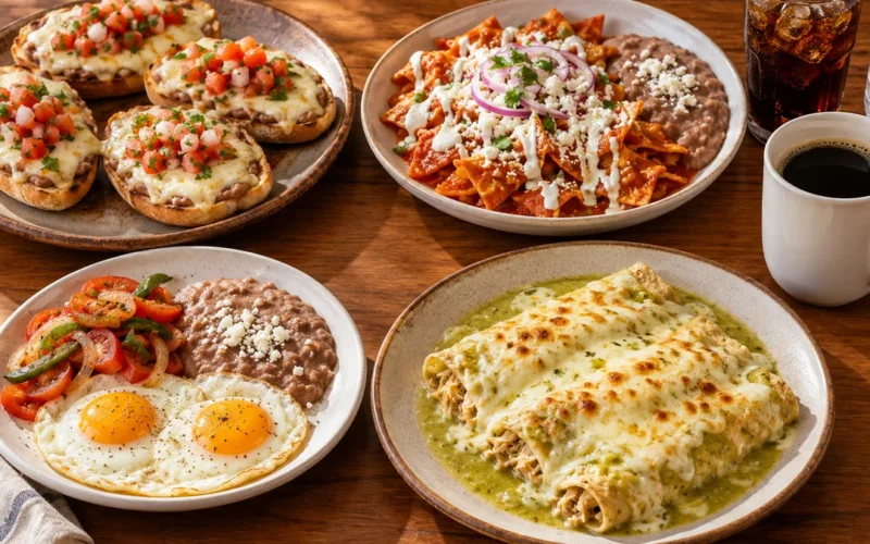 Molletes, chilaquiles y enchiladas como opciones del menú de Vips